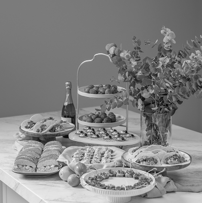 Canapé stands set for Sydney business lunch catering