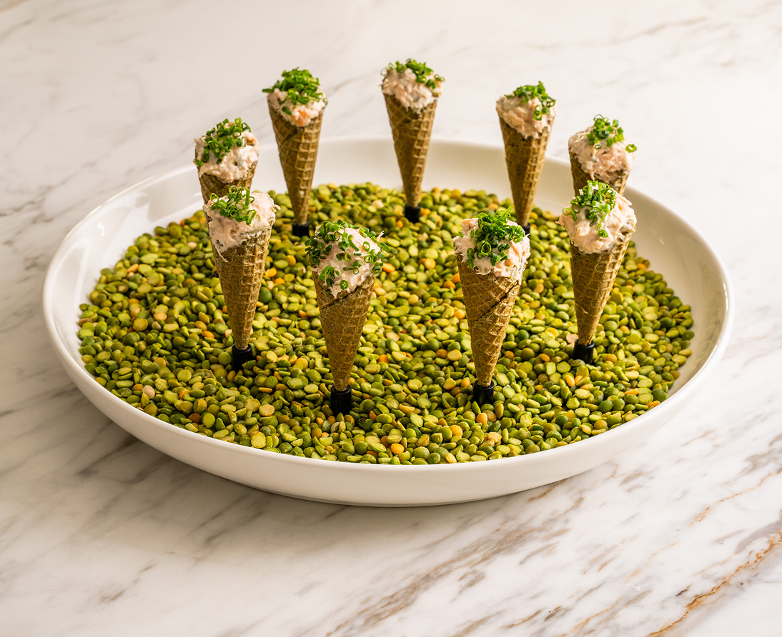 Savoury canapé cones for corporate catering North Sydney