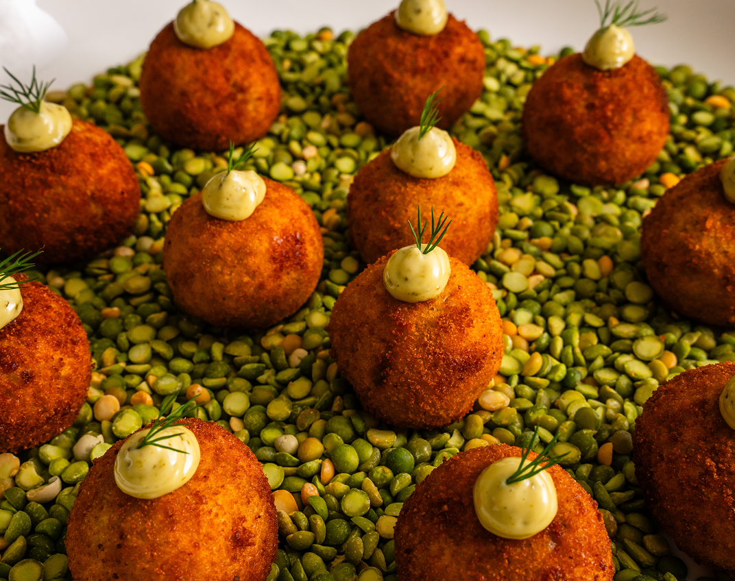 Premium canapés close-up at Parramatta corporate catering event