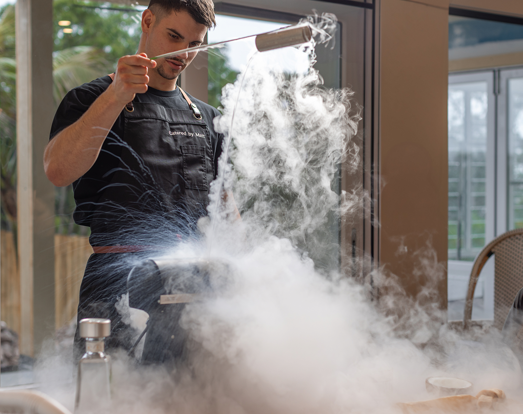 Chef Matt showcasing expertise at Pennant Hills 50th birthday catering