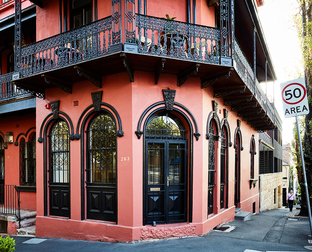 Exterior of historic Surry Hills terrace catering venue