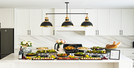 Perfectly set grazing table style buffet in Northbridge home Sydney