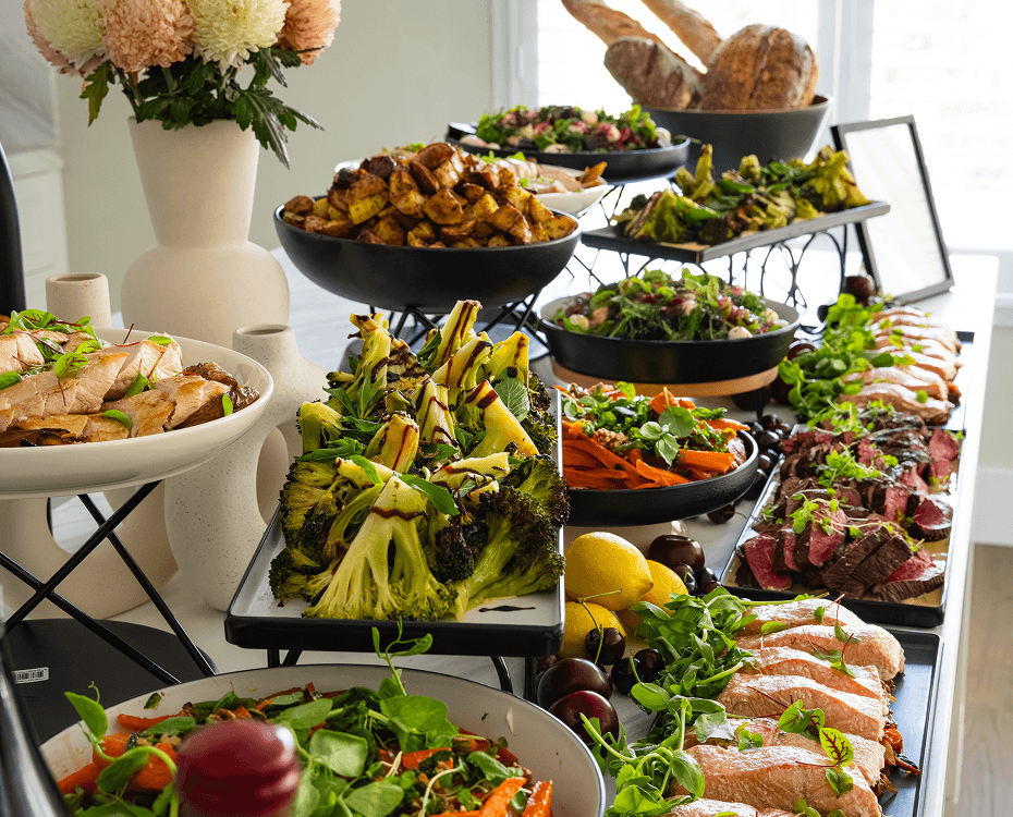Sydney Baby shower catering featuring a beautifully presented buffet table
