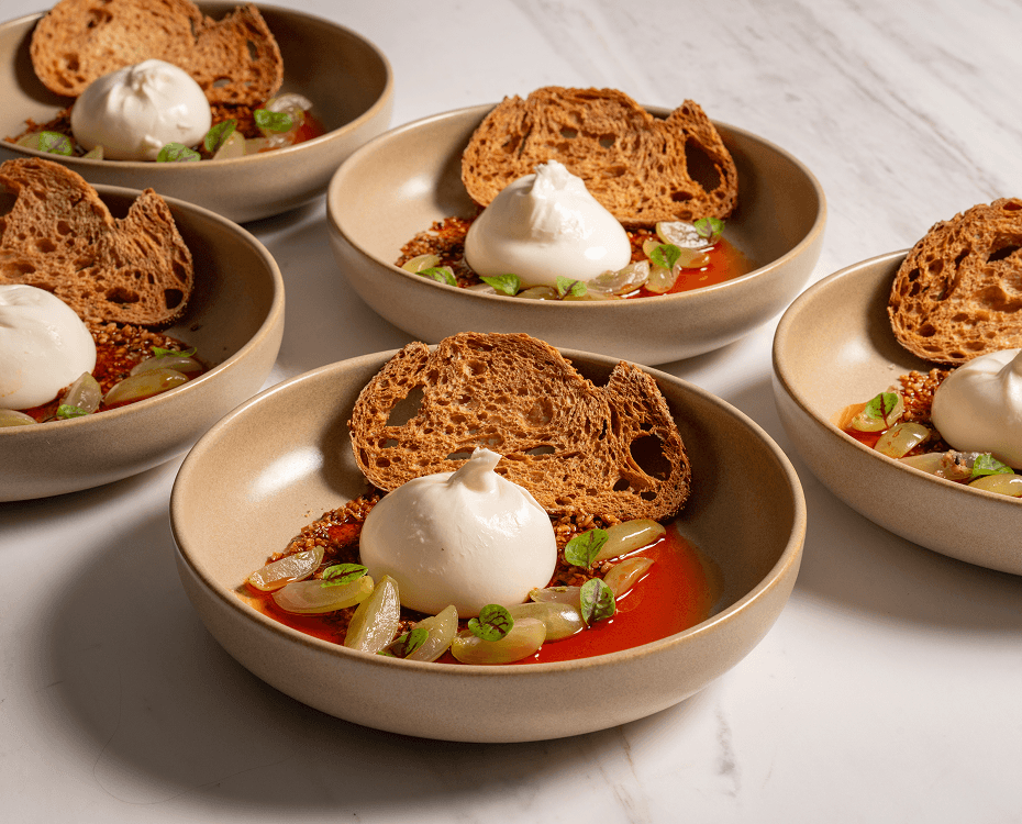 Catering Surry Hills event with burrata, heirloom tomatoes and toasted sourdough