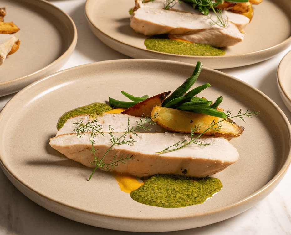 Chef-prepared chicken dish for corporate meeting catering in Sydney