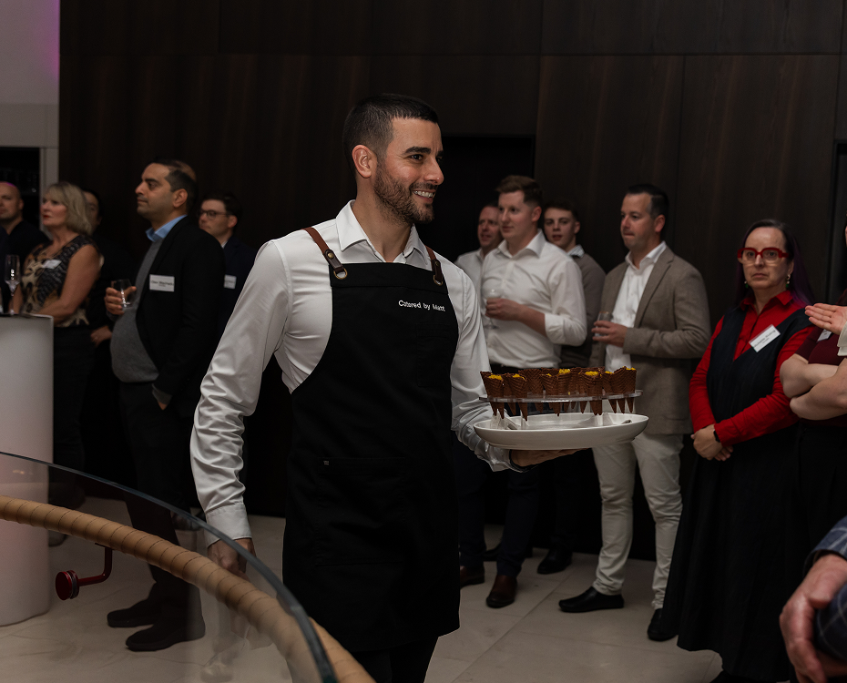 Conference catering Sydney with roaming canapé service for event delegates