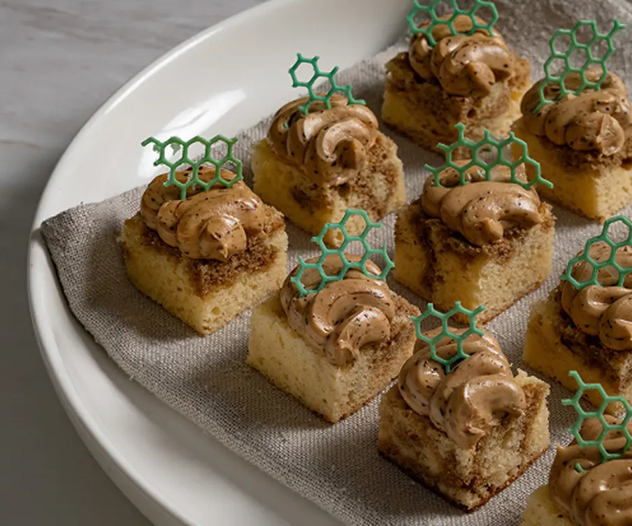 Dessert canapés with mousse and honeycomb for a Parramatta celebration