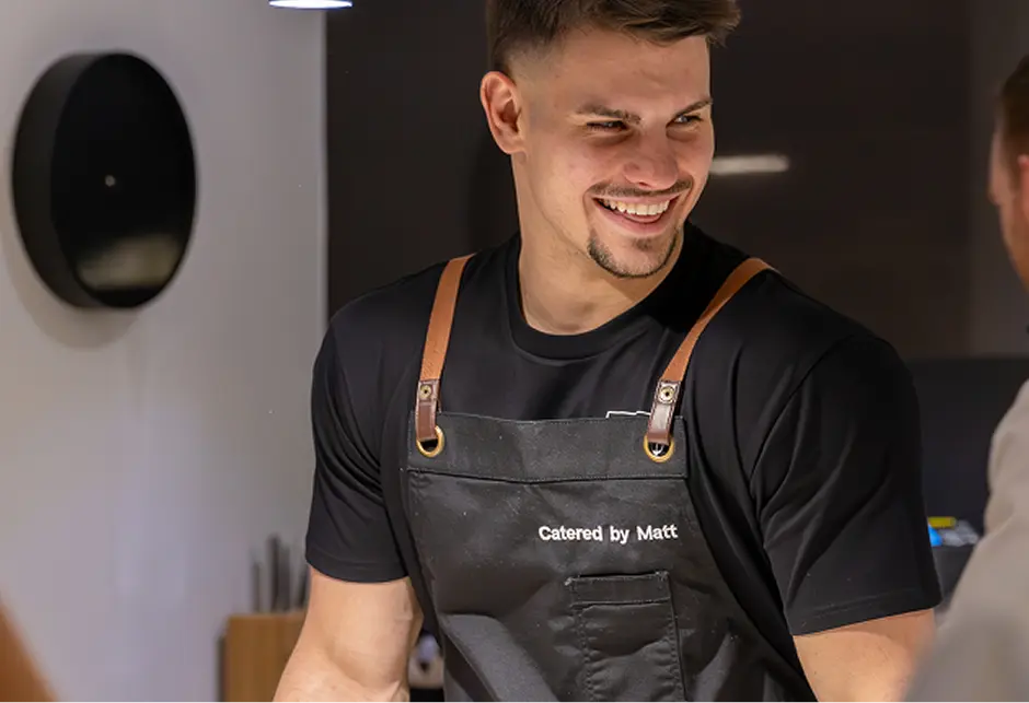 Chef Matt during service at an Eastern Suburbs event