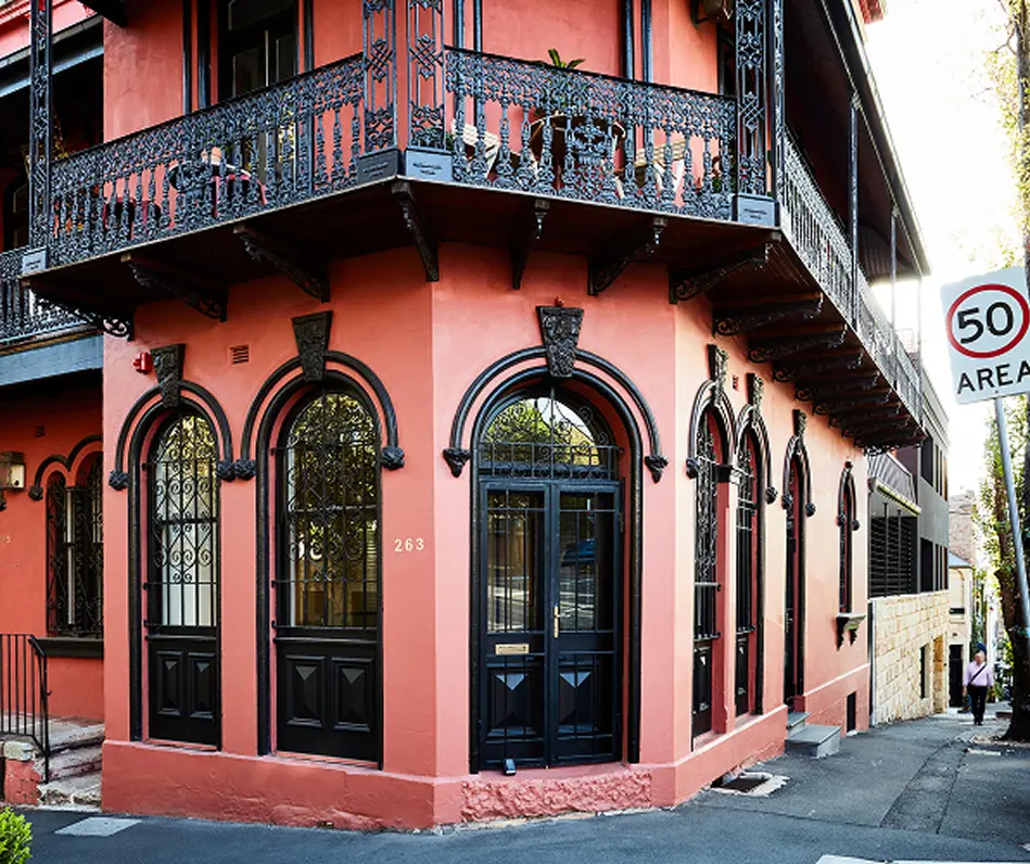 Heritage terrace building on a Surry Hills street corner