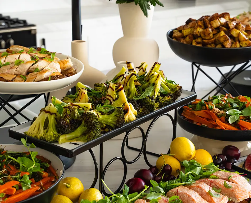 Northern Beaches catering featuring gourmet buffet dining and fresh seasonal dishes