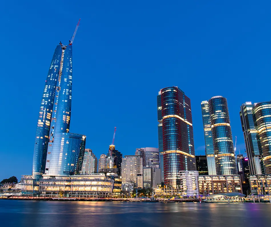 View of Barangaroo Crown Towers hosting corporate catering event