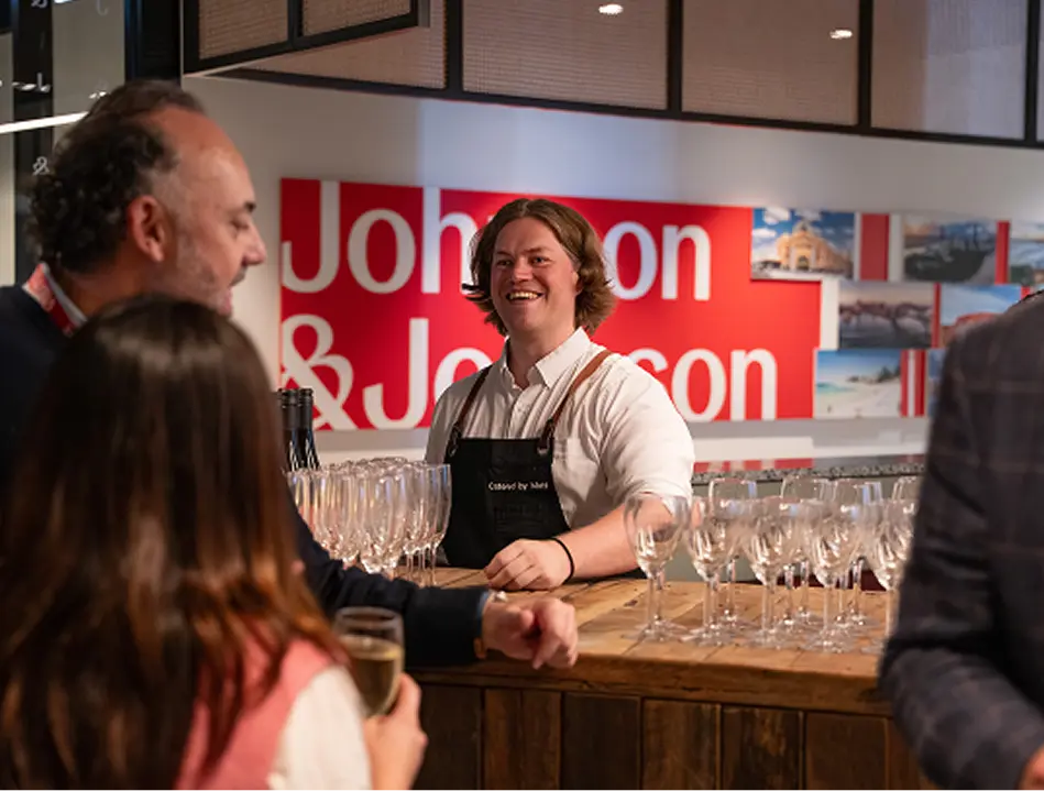 Bar service for guests at a corporate client event in Parramatta