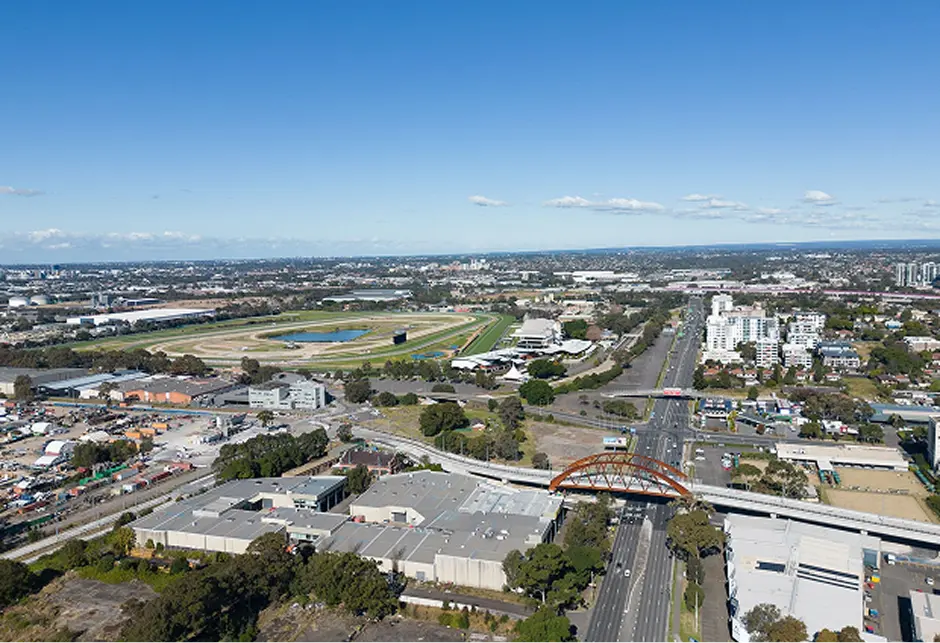 Aerial view over Campbelltown and the Macarthur region