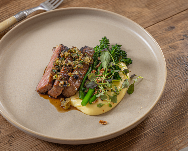 Slow-cooked short rib prepared by private chef Sydney for dinner guests