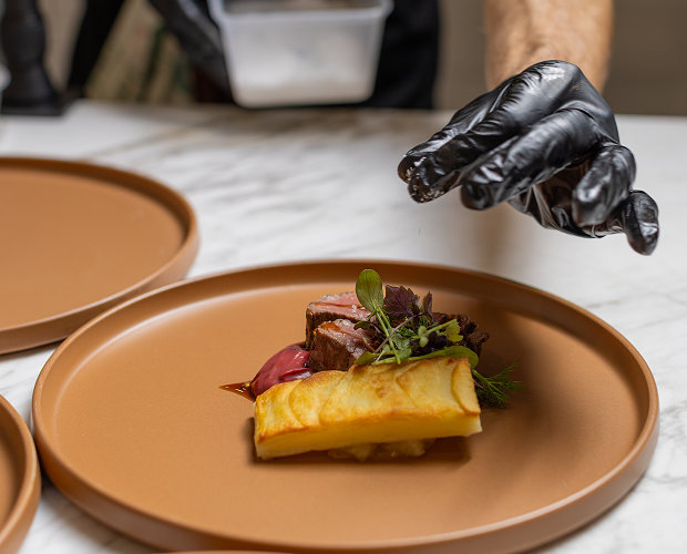 Elegant meal garnished at Sydney CBD corporate degustation